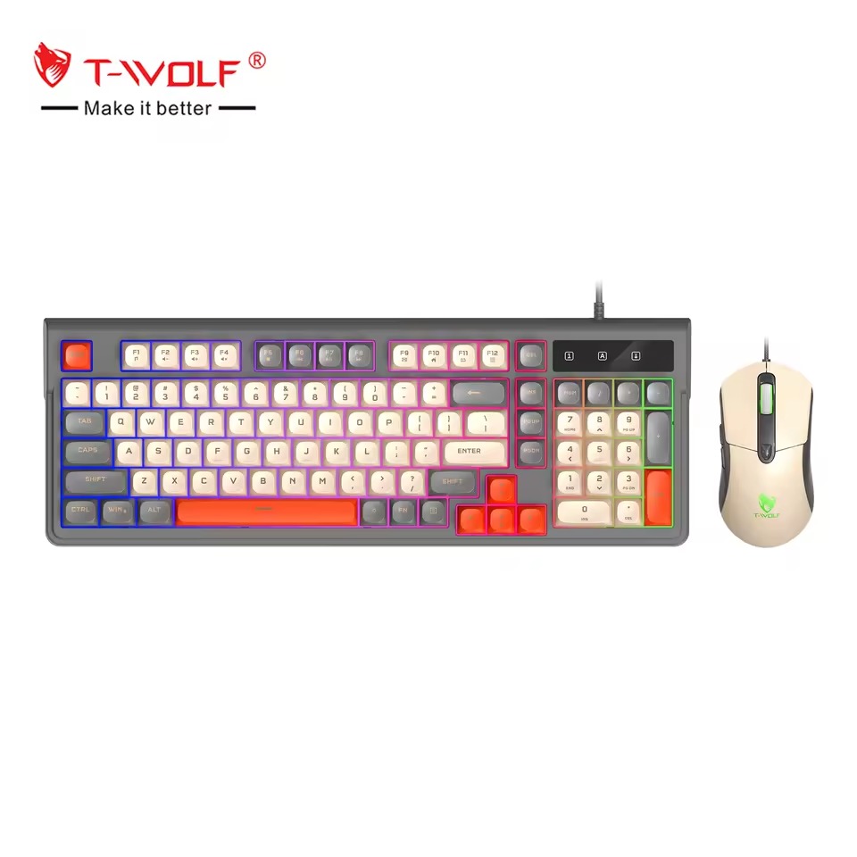  T-WOLF TF330 Wired Gaming Keyboard & Mouse Combo