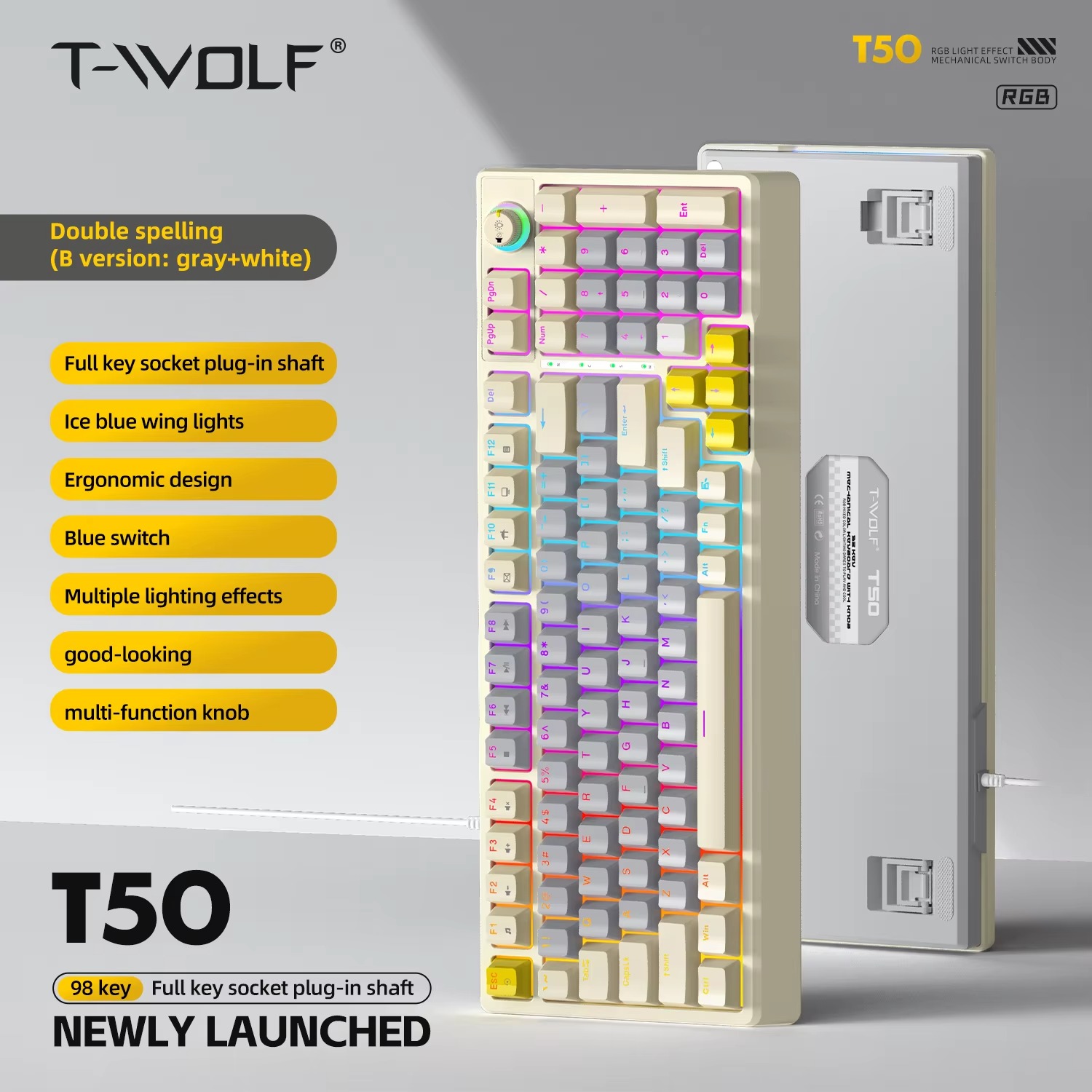 T-Wolf T50  Mechanical Keyboard thumbnail 6