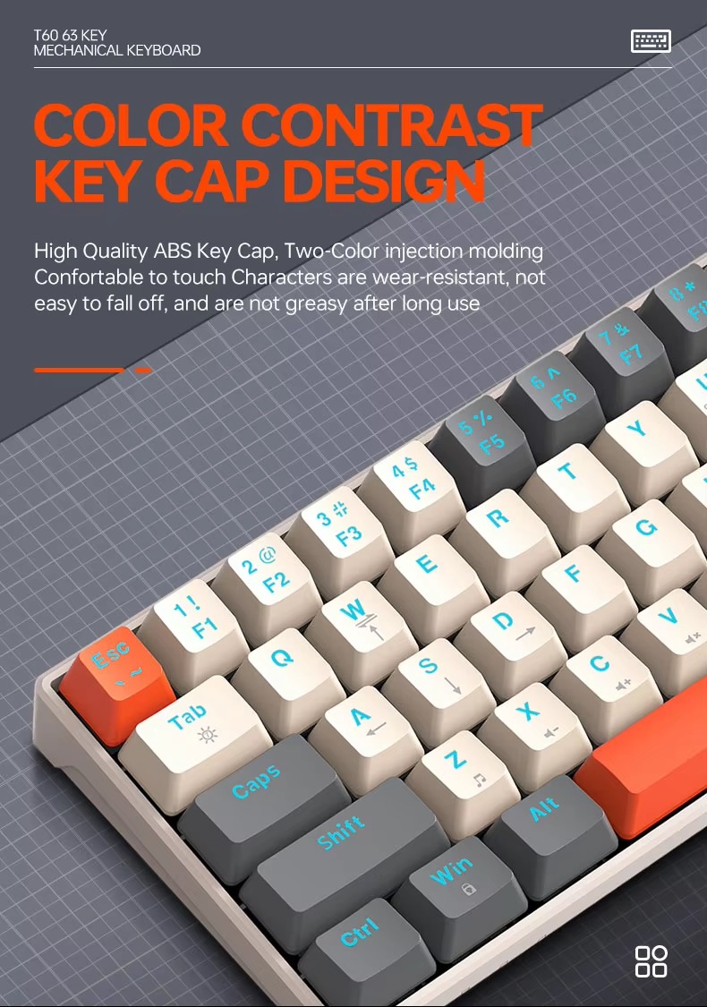 T-WOLF T60 USB Wired Gaming Keyboard thumbnail 4