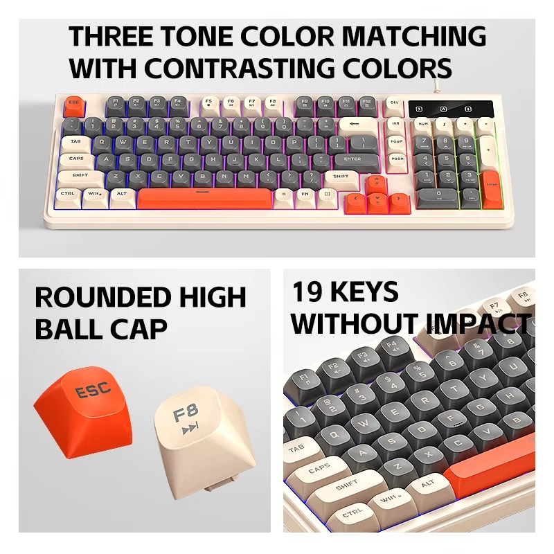  T-WOLF TF330 Wired Gaming Keyboard & Mouse Combo thumbnail 4