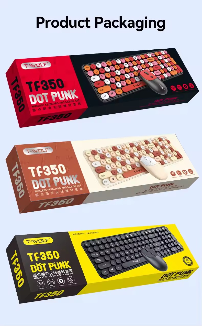 T-WOLF TF350 2.4G Wireless Keyboard & Mouse Combo