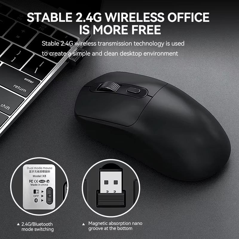 2.4G Wireless & Bluetooth 5.0 Dual Mode