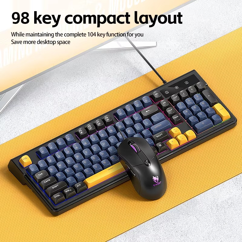  T-WOLF TF330 Wired Gaming Keyboard & Mouse Combo thumbnail 3