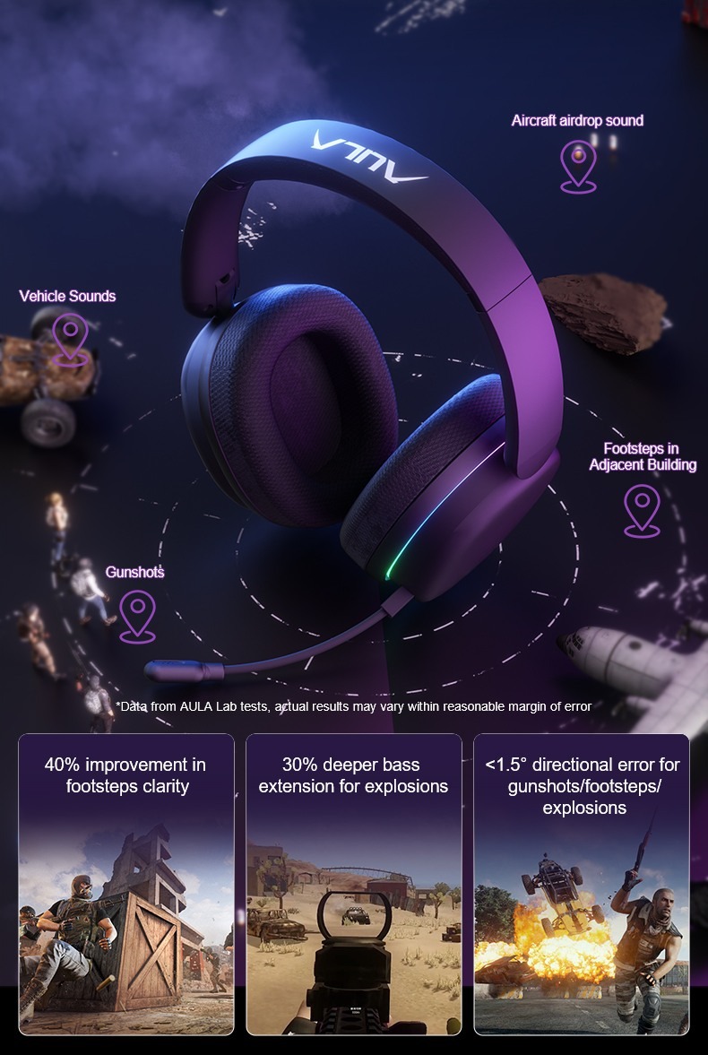 AULA G7 Tri-Mode Wireless Gaming Headset thumbnail 2